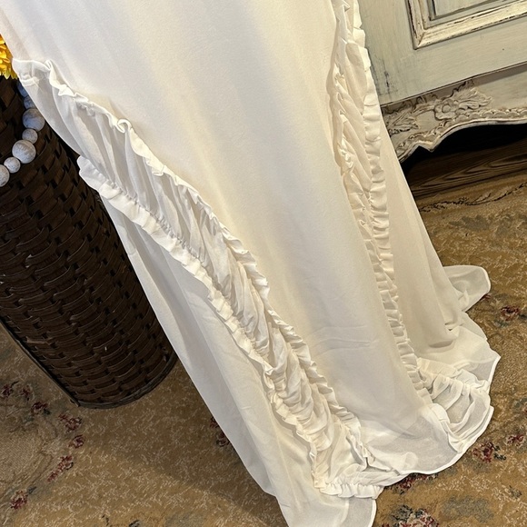 LC Lauren Conrad Unique Elegant White Sleeveless Maxi Dress - Picture 10 of 13